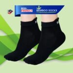 Bamboo Ankle Socks for Men & Women | Black Color | Pack of 2