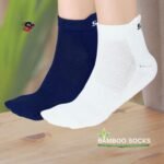 Bamboo Ankle Socks for Men & Women | Navy Blue & Off White | Pack of 2