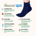 Bamboo Ankle Socks for Men & Women | Navy Blue - Image 3