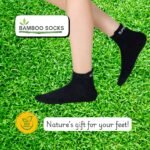 Bamboo Ankle Socks for Men & Women | Black Color - Image 5