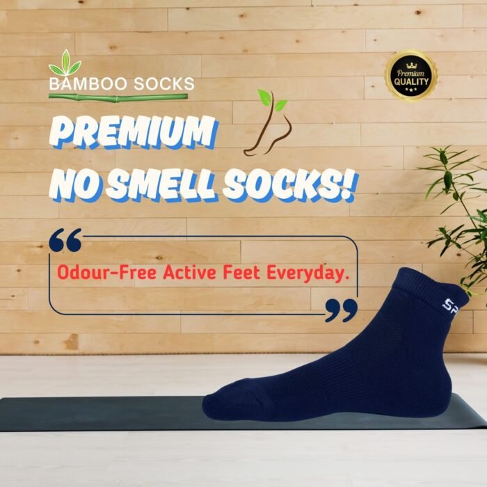 Bamboo Ankle Socks for Men & Women | Navy Blue - Image 4