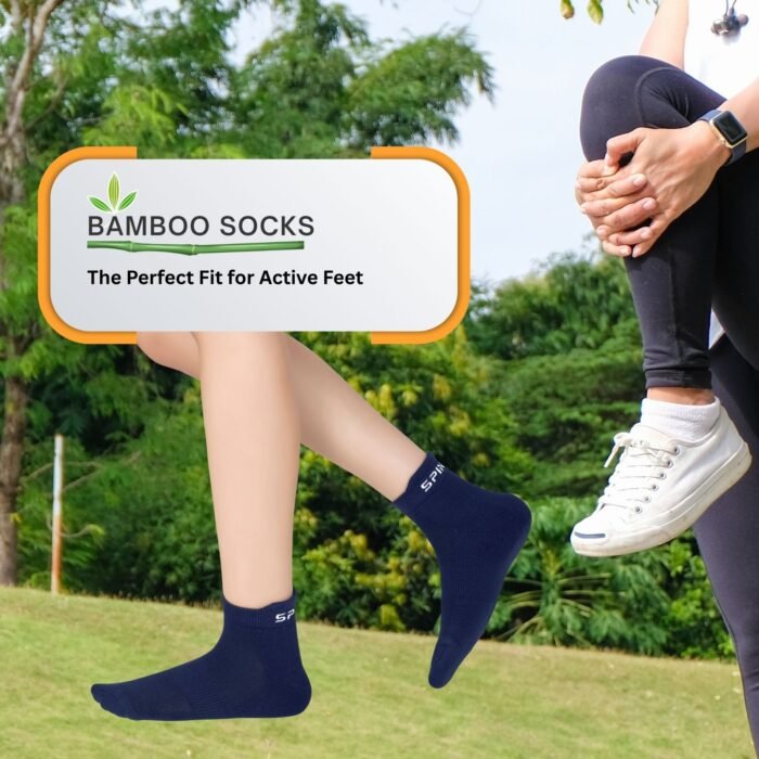 Bamboo Ankle Socks for Men & Women | Navy Blue | Pack of 2 - Image 8