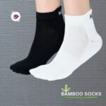 Bamboo Ankle Socks for Men & Women | Black & Off White | Pack of 2