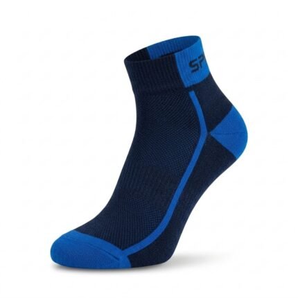 SPINIX Navy Blue and Royal Blue Two-Tone Bamboo Ankle Socks for Men and Women
