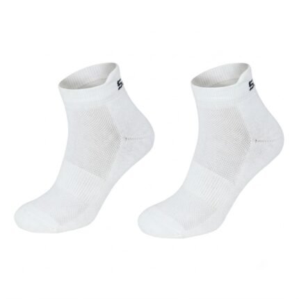 Pack of 2 SPINIX off-white bamboo ankle socks in ghost mannequin style